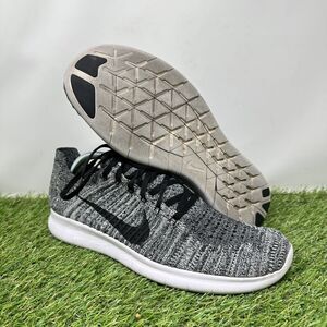Nike Free RN Flyknit Oreo 831069-100 Black/White Men Size 10